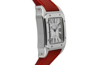 Thumbnail von Cartier Santos 100 Medium Automatik Edelstahl Herrenuhr Ref. W20106X8