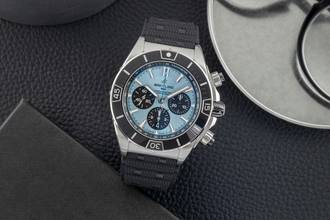 Thumbnail von Breitling Chronomat 44 B01 Ice Blue Stahl / Platin Ref. PB0136251C1S1 B&P 2025