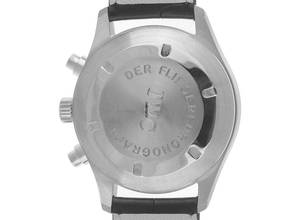 Thumbnail von IWC Fliegeruhr Chronograph Flieger Chronograph Ref.IW3706 1994 original Box sehr gut Vintage Flieger Chronograph Krokoleder