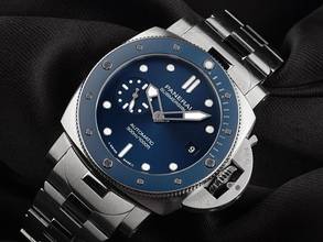 Thumbnail von Panerai Submersible Blue Notte Ref.PAM02068 2024 Full Set Ungetragen Submersible Blu Notte