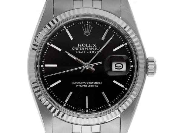  Rolex Datejust 36 Ref.1601 1971 Full Set sehr gut Vintage Datejust Stahl 18kt Weißgold open 6/9 