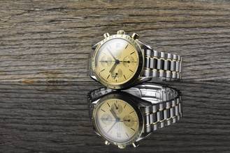 Thumbnail von Omega Speedmaster Date 39 Automatik TOP VINTAGE Steel / Gold