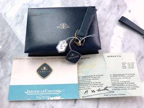 Thumbnail von Jaeger-LeCoultre Classic Ladys Damen Lapis Dial Solid Gold Vintage Full Set Box Papers ref 9032 9032