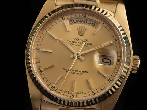 Rolex Day-Date 36 Ref.18038 1983 Full Set sehr gut Vintage Day-Date open 6/9 18kt Gelbgold