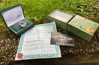 Thumbnail von Rolex Explorer II Vintage Explorer II Black RAIL Dial ASSAD Automatic FULL SET Box Papers 16550 16550