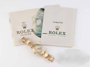 Thumbnail von Rolex Lady Oyster Perpetual Gelbgold 750 Automatik Damenuhr Gold Datejust