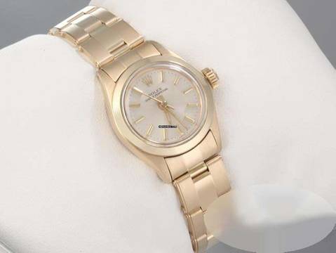 Rolex Lady Oyster Perpetual Gelbgold 750 Automatik Damenuhr Gold Datejust