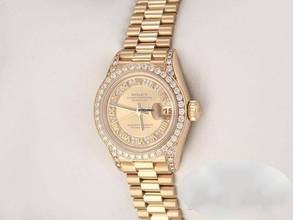 Thumbnail von Rolex Lady-Datejust Gelbgold 750 2000 Lc010 Diamanten Brillanten Automatik 18kt Yellow Gold President-band Chronometer Oyster