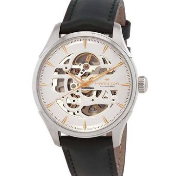  Hamilton Jazzmaster Skeleton 40 Mm Green Automatic Mens NEW FULL SET 