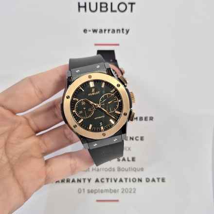 Hublot Classic Fusion Chronograph Roségold & Keramik 45mm Automatik Vollständig
