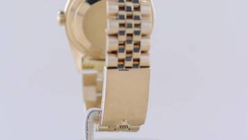 Thumbnail von Rolex Datejust 36 16238 Jubile Fluted Bezel Champager Dial 18K Gold Papers rar