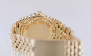 Thumbnail von Rolex Datejust 36 16238 Jubile Fluted Bezel Champager Dial 18K Gold Papers rar