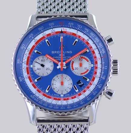  Breitling Navitimer 1 B01 Chronograph 43 mm B01 Stahl Pan Am Edition blue dial B+P 