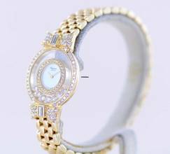 Thumbnail von Chopard Happy Diamonds Diamonds18K Gold Lady Goldband Baguette Luxus Top B+P