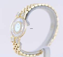 Thumbnail von Chopard Happy Diamonds Diamonds18K Gold Lady Goldband Baguette Luxus Top B+P