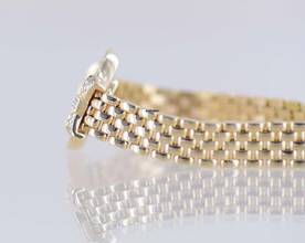 Thumbnail von Chopard Happy Diamonds Diamonds18K Gold Lady Goldband Baguette Luxus Top B+P