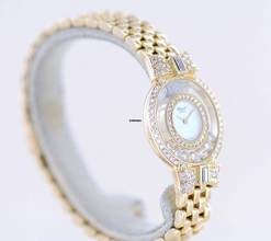 Thumbnail von Chopard Happy Diamonds Diamonds18K Gold Lady Goldband Baguette Luxus Top B+P