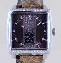 Thumbnail von TAG Heuer Monaco Lady Diamond brown Dial 37mm Steel Luxusuhr Klassiker B+P