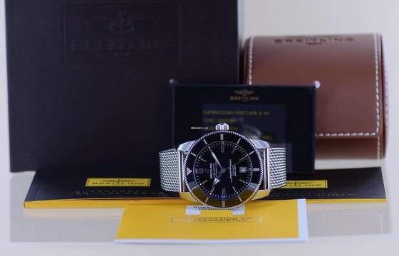 Breitling Superocean Heritage II 46 B20 Automatic Stahl Ceramic 46mm Diver black B+P