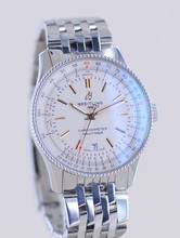 Thumbnail von Breitling Navitimer Automatic 41 Silver Date Chronometer Stahlband Faltschließe Top B+P