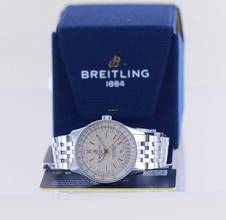 Thumbnail von Breitling Navitimer Automatic 41 Silver Date Chronometer Stahlband Faltschließe Top B+P