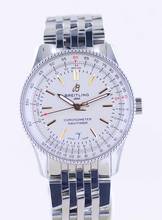 Thumbnail von Breitling Navitimer Automatic 41 Silver Date Chronometer Stahlband Faltschließe Top B+P