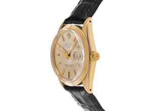 Thumbnail von Rolex Oyster Perpetual Date Ref.1500 1962 Full Set sehr gut Vintage Oyster Perpetual Date 18kt Gelbgold