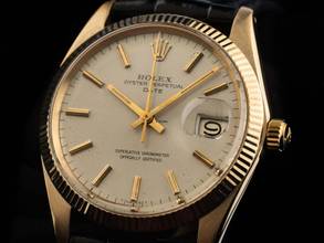 Thumbnail von Rolex Oyster Perpetual Date Ref.1500 1962 Full Set sehr gut Vintage Oyster Perpetual Date 18kt Gelbgold