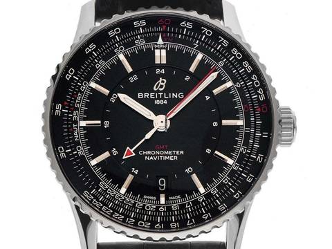 Breitling Navitimer GMT Ref.A32310251B1P1 2026 Full Set Ungetragen Navitimer Automatic GMT Krokoleder Faltschließe
