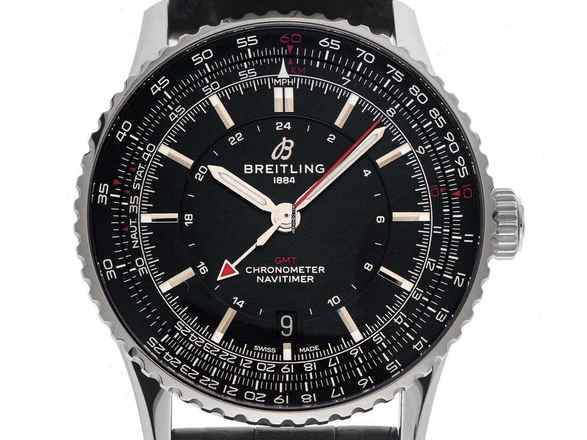  Breitling Navitimer GMT Ref.A32310251B1P1 2026 Full Set Ungetragen Navitimer Automatic GMT Krokoleder Faltschließe 