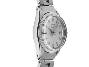 Thumbnail von Rolex Oyster Perpetual Lady Date open 6/9 Ref.6516 1967 original Box sehr gut Vintage Oyster Perpetual Date Stahl 18kt Weißgold open 6/9