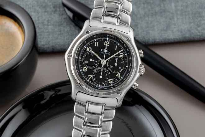  Ebel Le Modulor Chronograph Edelstahl Automatik Herrenuhr Ref. E9137240 Box 