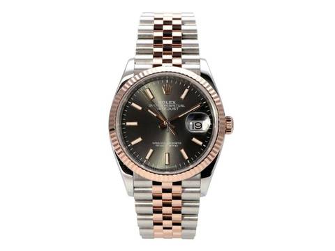 Rolex Datejust 36 Oystersteel / Everose-Gold 126231 Rhodium Jubile-Band