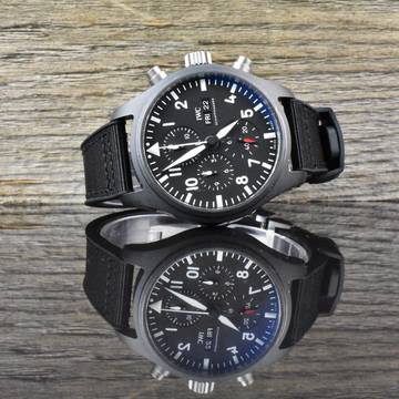 IWC Fliegeruhr Chronograph Pilot Chronograph IWC Garantie bis 02/2031 Black Ceramic Full Set 2023