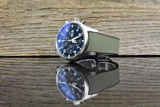 Thumbnail von IWC Fliegeruhr Chronograph Pilot Chronograph Le Petit Prince IW377714 Blue Dial - Rubber B