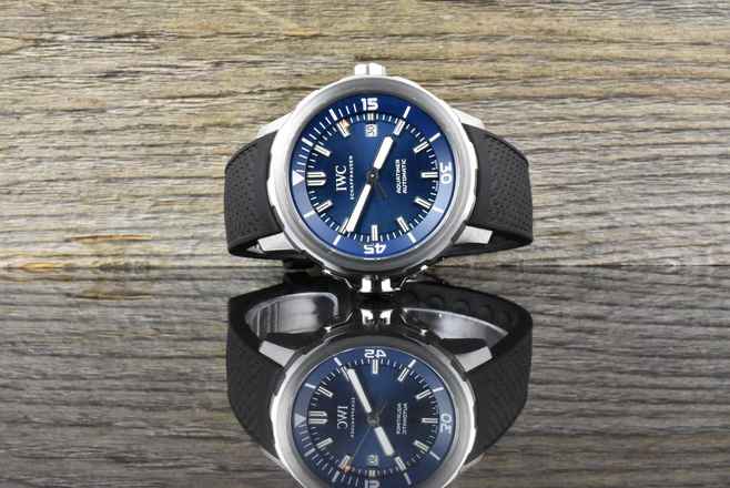  IWC Aquatimer Automatic Expedition Jacques-Yves Cousteau IW329005 Blue Dial B&P 