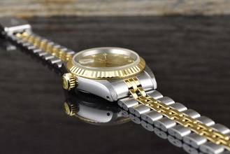 Thumbnail von Tudor Prince Date Princess Date 92413 by Rolex - Tudor Service 2024 - Gold Diamond Dial
