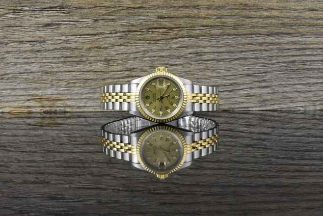  Tudor Prince Date Princess Date 92413 by Rolex - Tudor Service 2024 - Gold Diamond Dial 