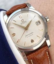Thumbnail von Omega Seamaster Serviced Seamaster Calendar Automatic Vintage Rare Honeycomb Dial Fat Lugs Big Seahorse Logo 2849