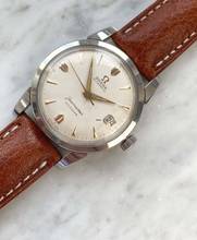 Thumbnail von Omega Seamaster Serviced Seamaster Calendar Automatic Vintage Rare Honeycomb Dial Fat Lugs Big Seahorse Logo 2849