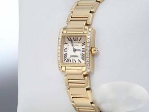 Thumbnail von Cartier Tank Française Gelbgold 750 Diamanten We1001r8 Gold Damen