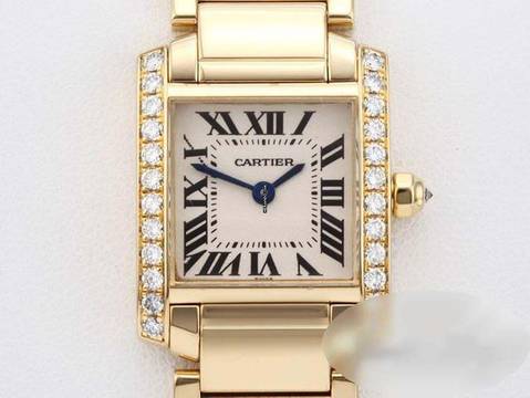 Cartier Tank Française Gelbgold 750 Diamanten We1001r8 Gold Damen