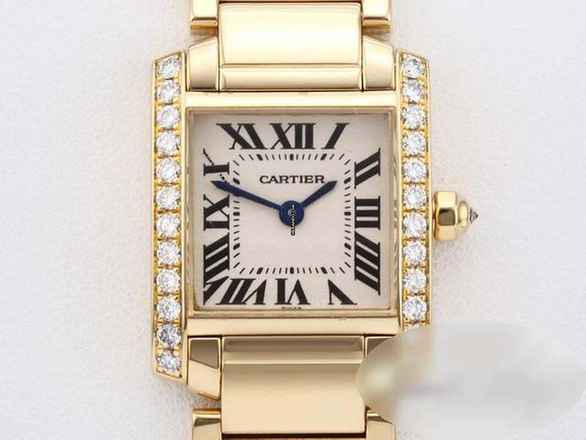  Cartier Tank Française Gelbgold 750 Diamanten We1001r8 Gold Damen 