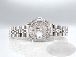 Thumbnail von Rolex Lady-Datejust Edelstahl Weissgold 750 2002 Perlmutt Diamanten Automatik