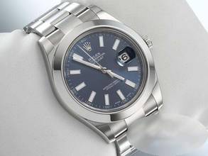 Thumbnail von Rolex Datejust II 41mm 116300 Edelstahl Automatik Herrenuhr Stahl Stainless Steel Oyster-band Chronometer Blue Dial
