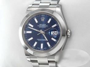 Thumbnail von Rolex Datejust II 41mm 116300 Edelstahl Automatik Herrenuhr Stahl Stainless Steel Oyster-band Chronometer Blue Dial