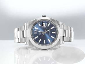 Thumbnail von Rolex Datejust II 41mm 116300 Edelstahl Automatik Herrenuhr Stahl Stainless Steel Oyster-band Chronometer Blue Dial
