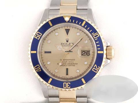 Rolex Submariner Date 16613 Sultan 2003 Stahl Gelbgold 750 Automatik Gold