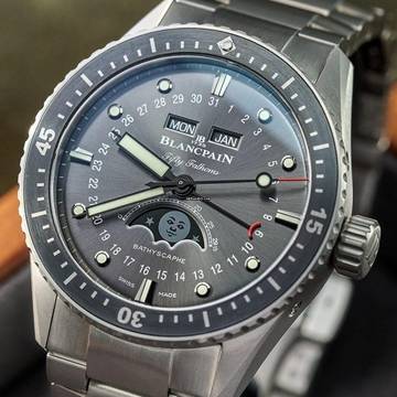  Blancpain Fifty Fathoms Bathyscaphe Quantième Complet Phases NEW FULL SET 