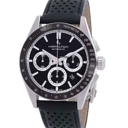  Hamilton Jazzmaster Performer Auto Chrono Black NEW FULL SET 